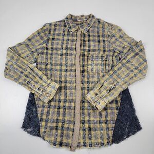 Gimmicks By Bke Button Up Wester Shirt Collared Womens‎ Large Bohemian Vtg Y2K